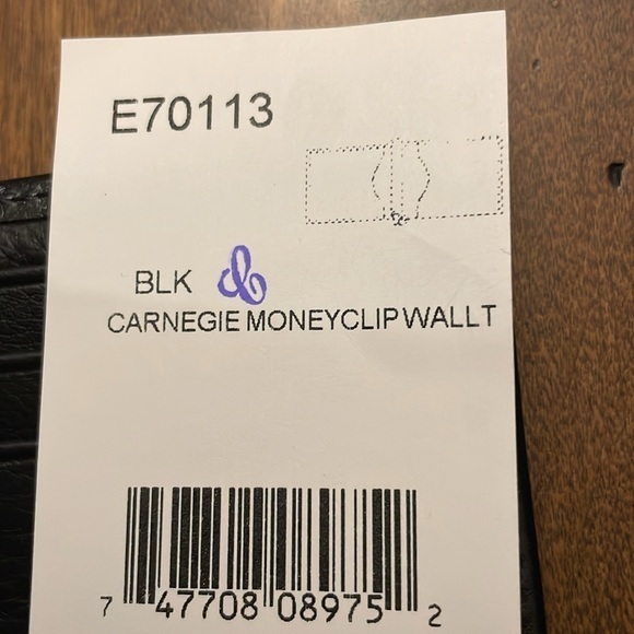 Brighton NWT Men’s Black Leather Carnegie Money Clip‎ Wallet - Picture 5 of 6